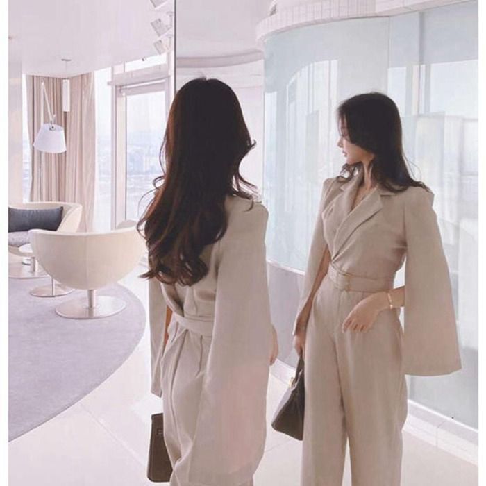 オールインワン レディース パンツドレス 大きいサイズ オフィス カジュアル エレガント 着やせ 個性的 OL 通勤 結婚式 二次会