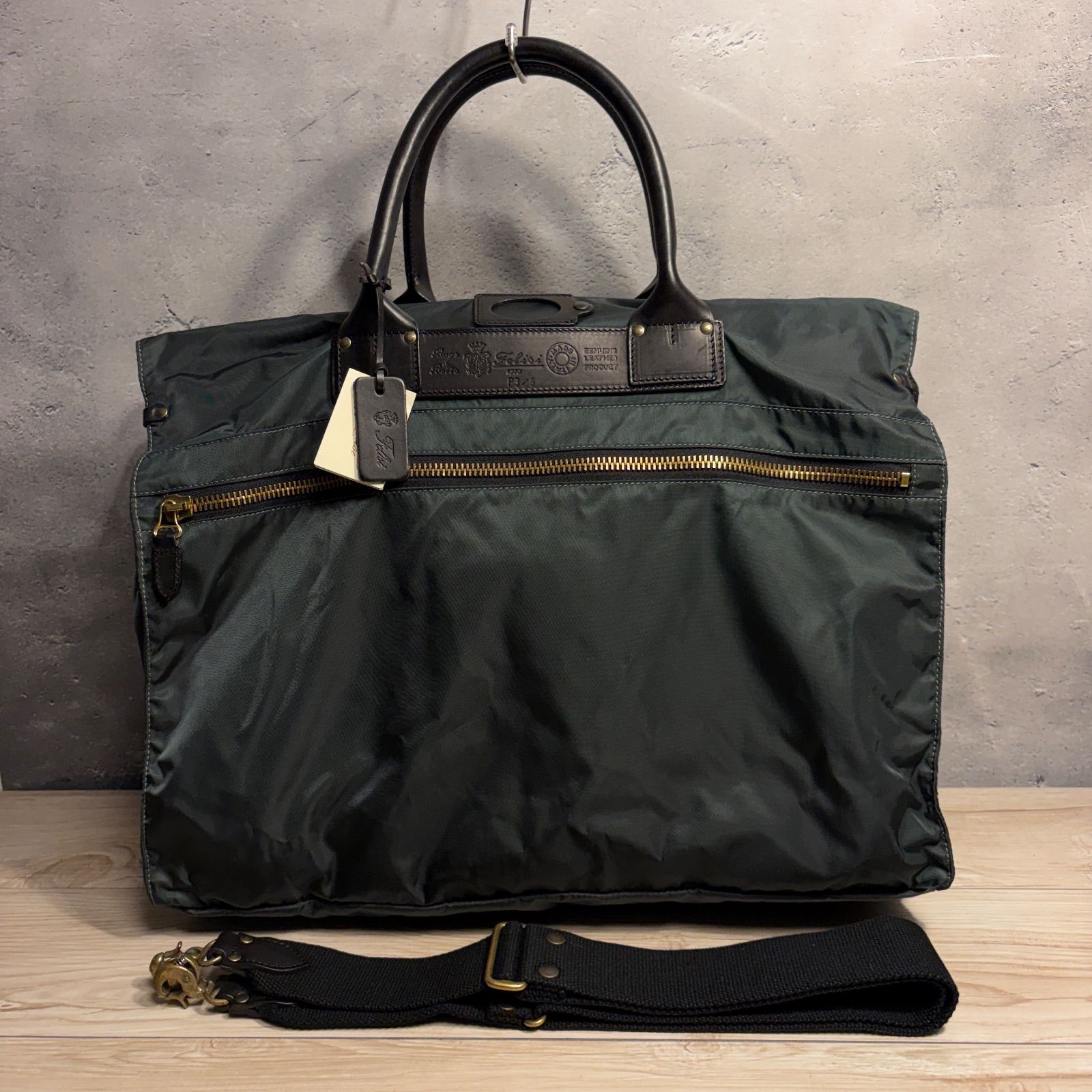 ✨️未使用レベル✨️ Felisi P3 ボストン　ナイロン　レザー　　黒 ✨️未使用レベル✨️ Felisi P3 ボストン ナイロン レザー 黒