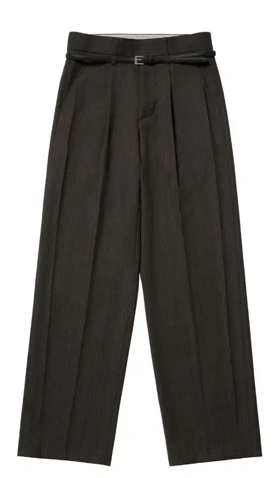 STU クリーズ ベルト スラックス チャコール S