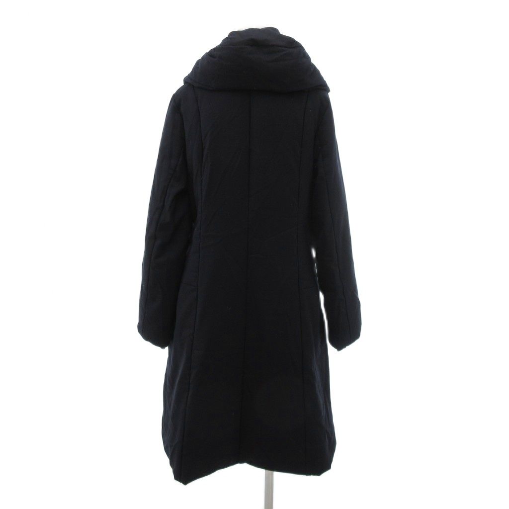[未使用級]自由区 ショールカラーロングダウンコート 黒 40 L 自由区】ロングダウンコート ショールカラー 黒 女優襟 軽量 洗える 40