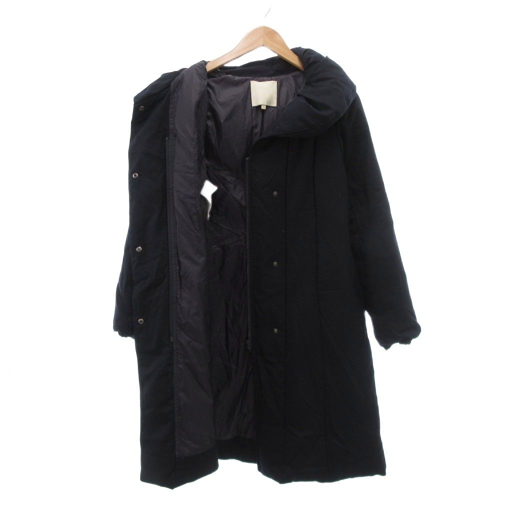 自由区 オンワード樫山 ダウンコート 40 ショールカラー ミドル丈 比翼