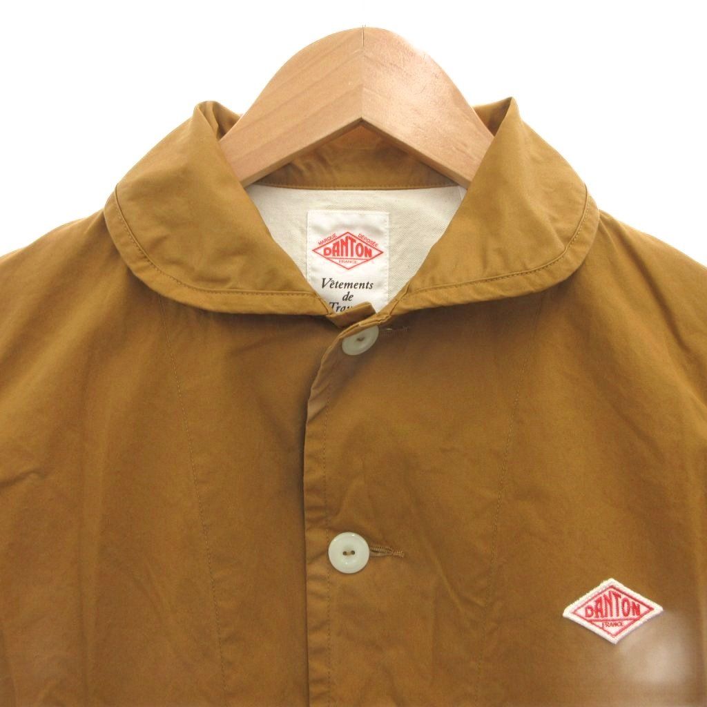 ダントン DANTON 19SS シャツジャケット カバーオール 36 茶 ブラウン