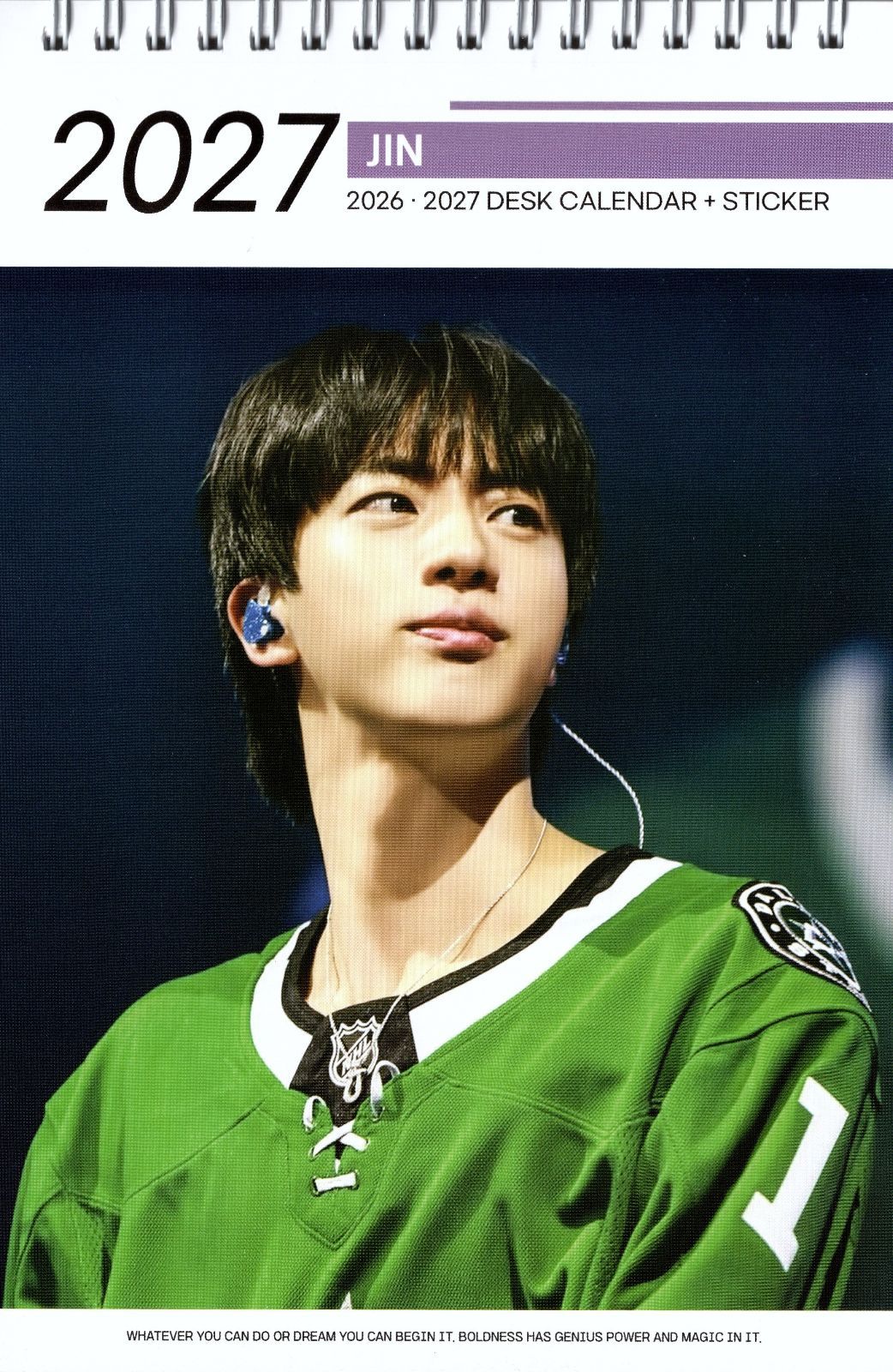 BTS JIN ジン グッズ 卓上 カレンダー (写真集) 2026~2027年 (2年分) +