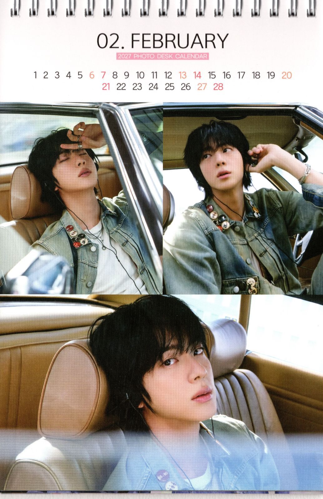BTS JIN ジン グッズ 卓上 カレンダー (写真集) 2026~2027年 (2年分) +