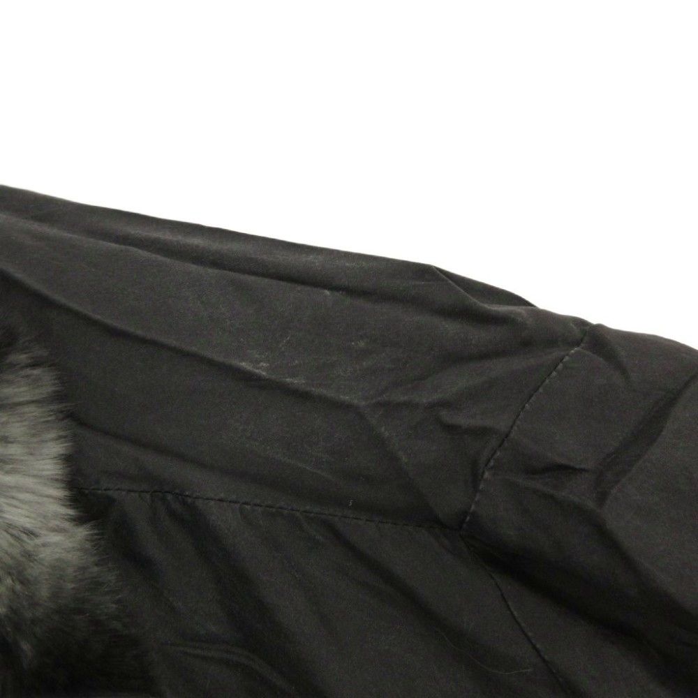 美品❤ ラビットファー＆シルクリバーシブルジャケット 毛皮コート アウター L 20%OFF 会員価格適用外】シルク＆レッキスラビットリバシブルコート