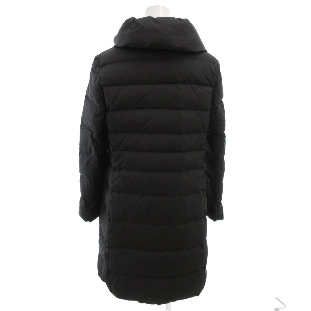 ナチュラルビューティーベーシック NATURAL BEAUTY BASIC ダウンコート M 黒 ブラック ボリュームカラー ロング |FF GY 18