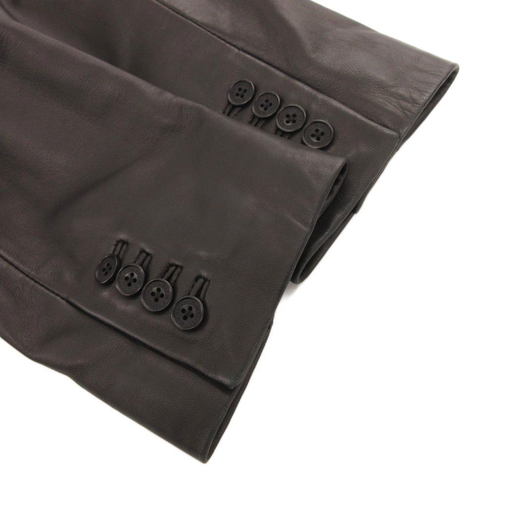 バーバリーブラックレーベル　レザーテーラードジャケット　2B M バーバリーブラックレーベル レザーテーラードジャケット 2B M