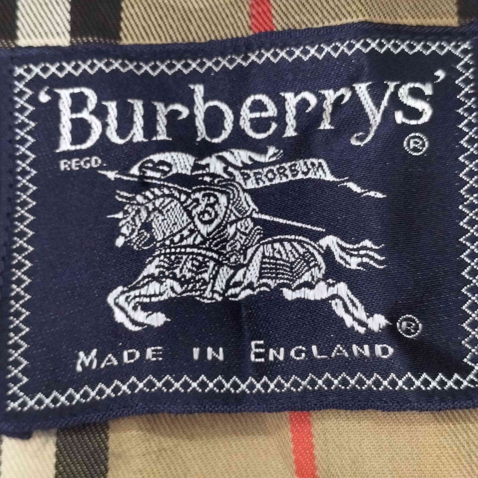 BURBERRYS(バーバリーズ) 80S イングランド製 裏地ノヴァチェック オイルドフードジャケット メンズ 表記無 【中古】【ブランド古着バズストア】 バーバリーズ BURBERRYS 裏地ノバチェック ステンカラーコート メンズ