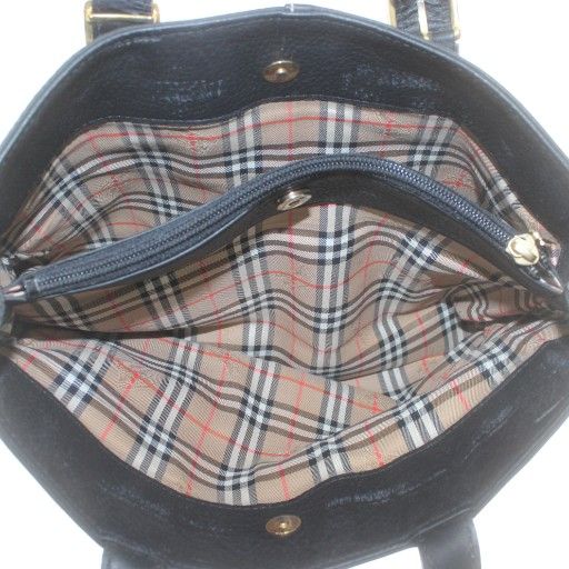 【美品✨】バーバリー　Burberrys　ハンドバッグ　ゴールド金具　レザー　黒 バーバリーズ Burberrys ハンドバッグ トート レザー 内側ノバチェック