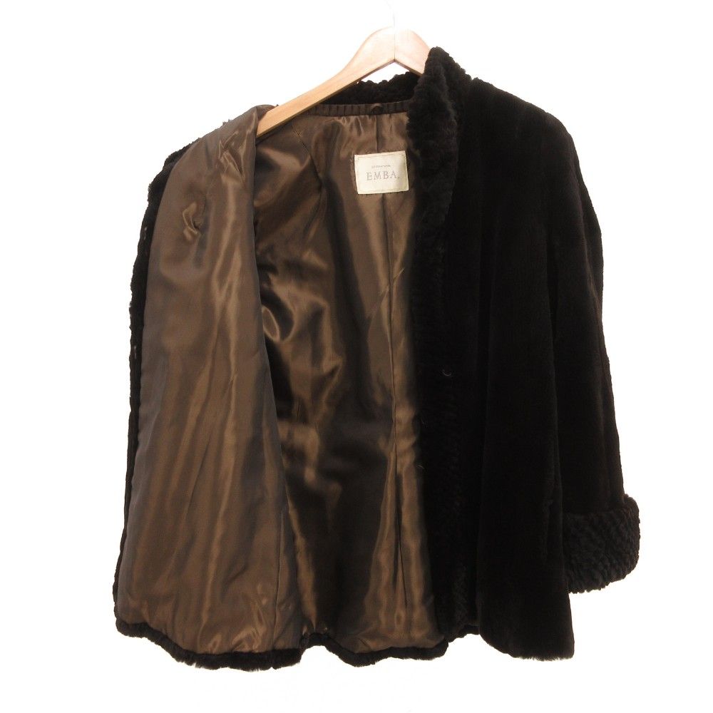 9.8千円からお値下げ◎EMBA エンバ シェアードミンク ファーコート EMBA シェアードミンクファーコート