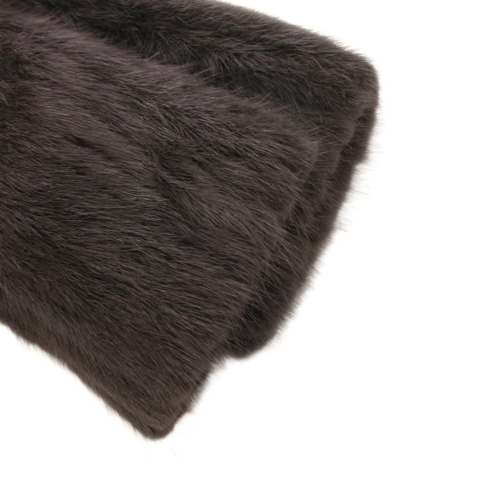 エンバ EMBA ファーコート ミンク ハーフ 毛皮 ストライプ 11 グレー