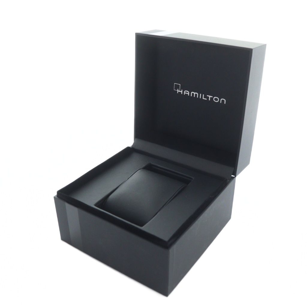 ハミルトン 腕時計用 ケースのみ 収納 ロゴ レザー 黒 ブラック GY 18 |MQ
