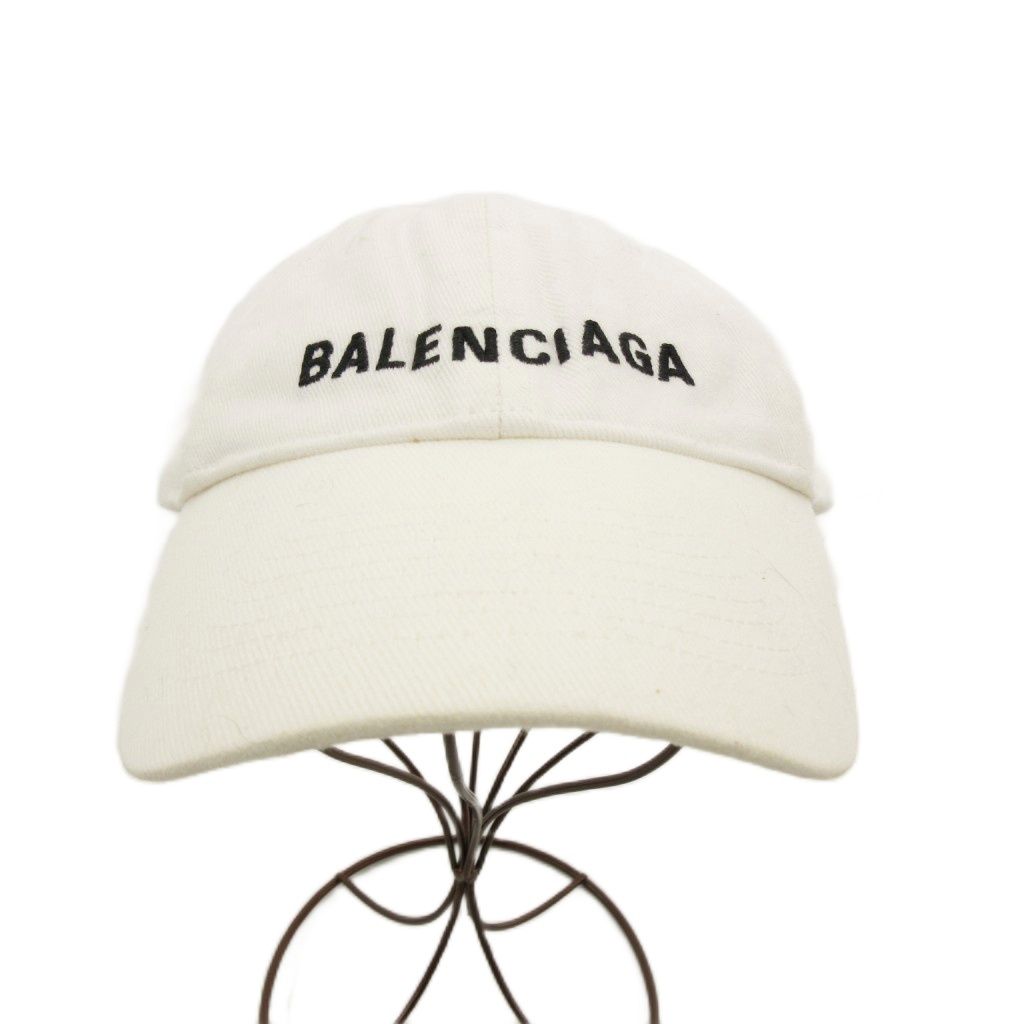 バレンシアガ BALENCIAGA ベースボールキャップ 帽子 ロゴ刺繍 ツイル