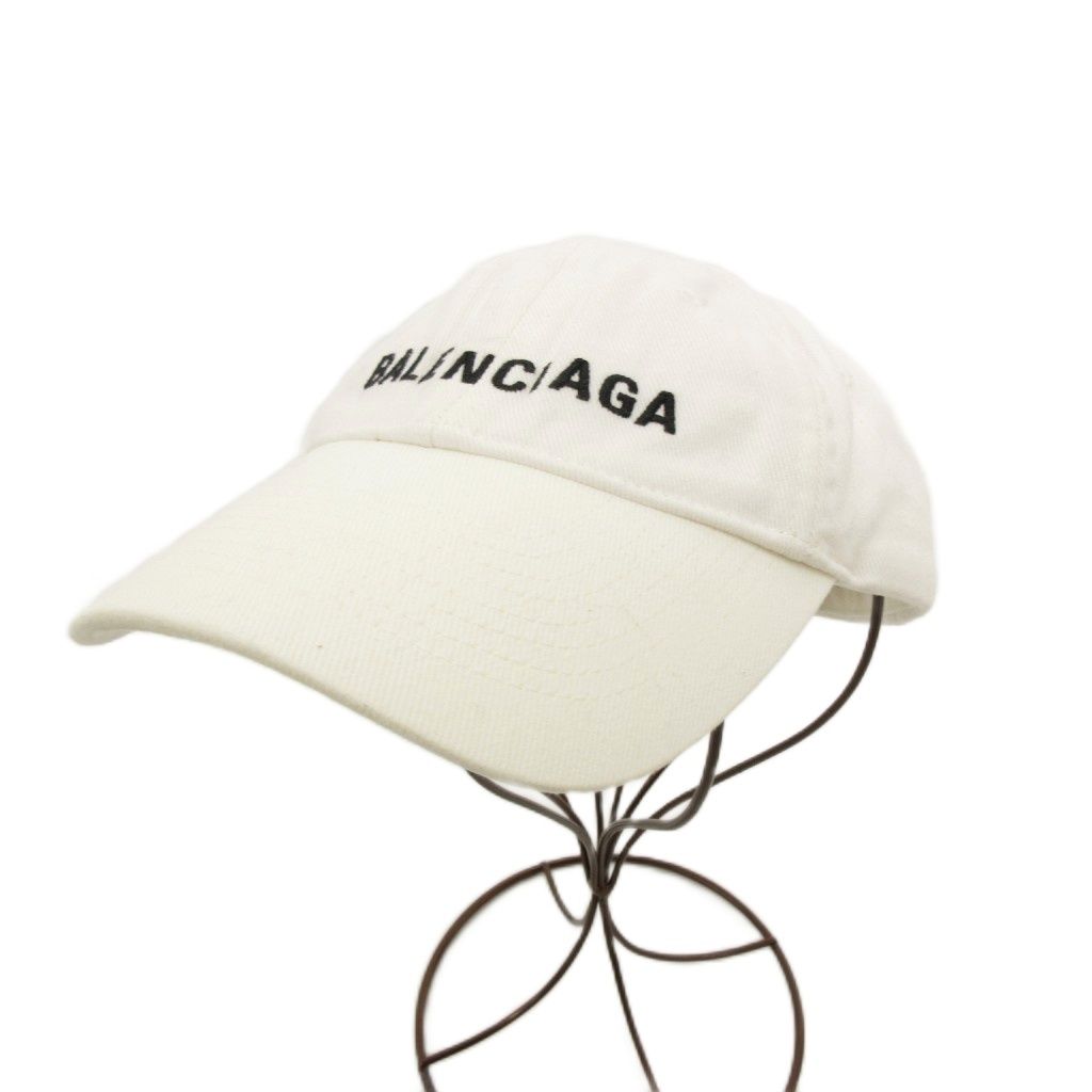 バレンシアガ BALENCIAGA ベースボールキャップ 帽子 ロゴ刺繍 ツイル