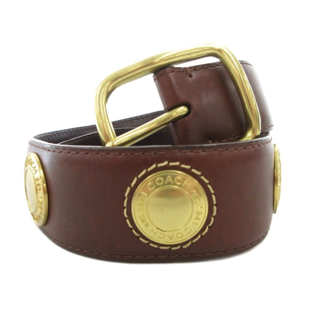 コーチ COACH ベルト レザー バックル 茶 ブラウン 90044 /FF □GY19