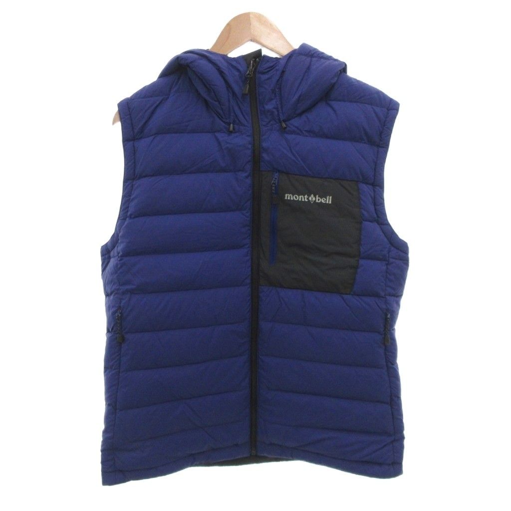 モンベル Montbell コロラドベスト ダウンベスト リバーシブル M フード付き ロゴ 1101681 |FF GY 18