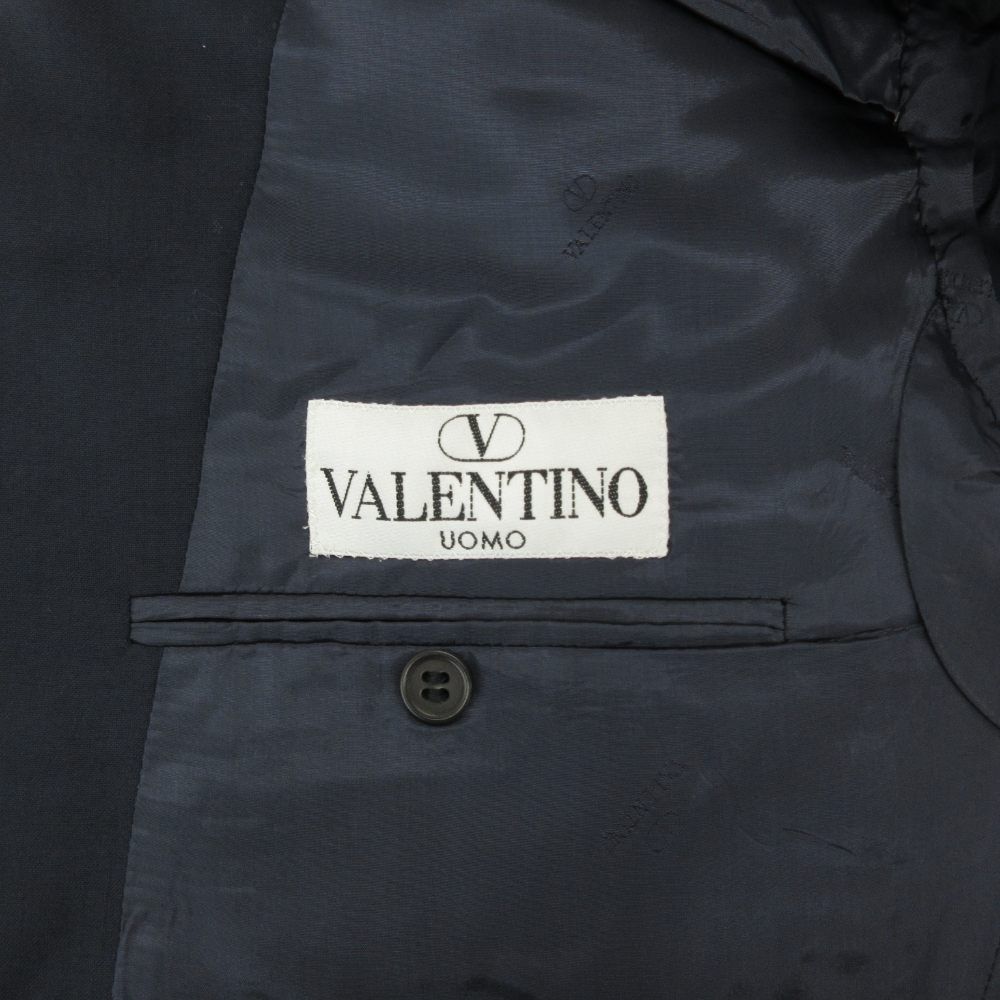 ヴァレンティノ ガラヴァーニ ウォモ UOMO スーツ セットアップ テーラードジャケット パンツ スラックス シングル 3 B ノーベント 総裏地 ツータック 52 紺 ネイビー |GV GY 18 ベージュ系 ビジネスジャケット 