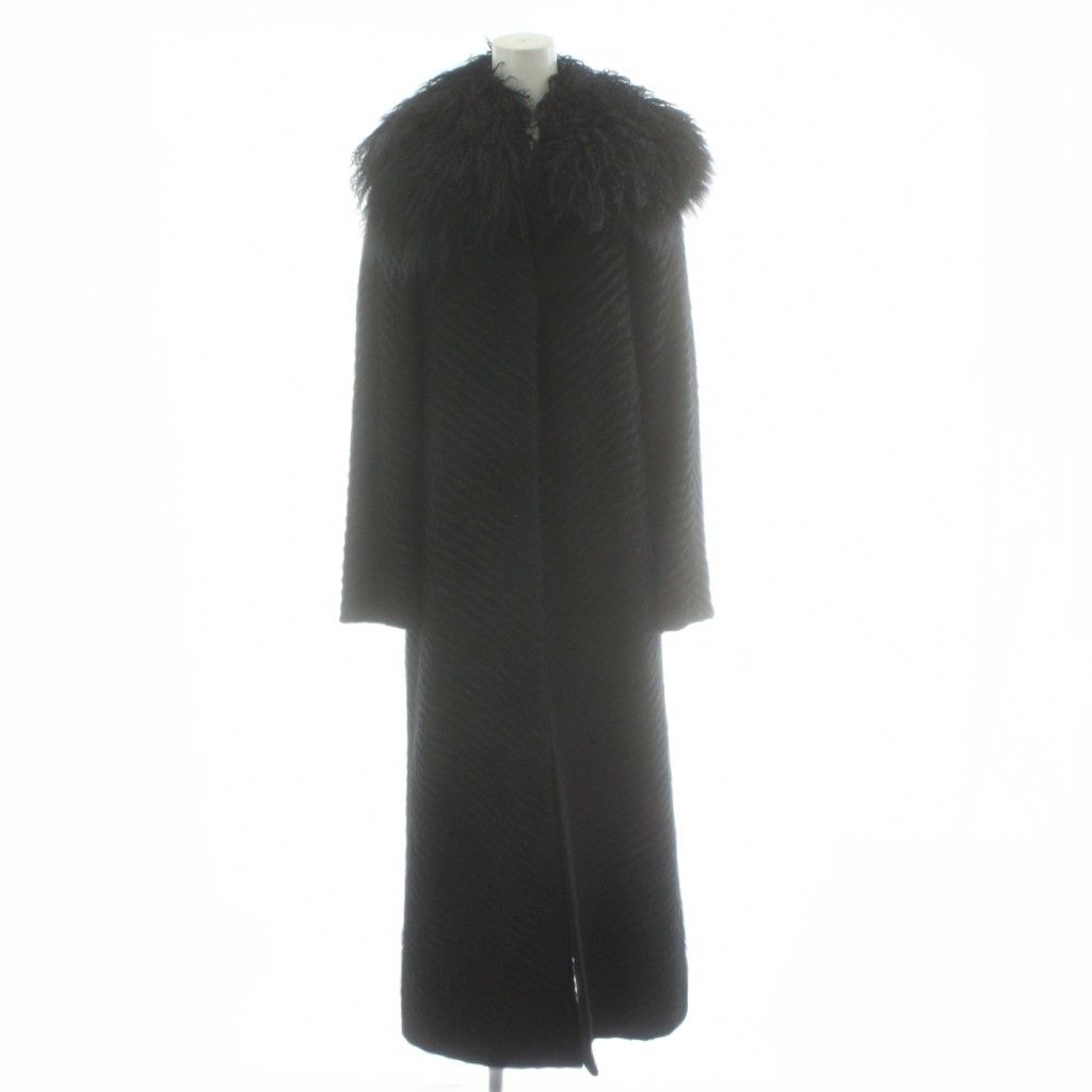 (((値下げ致します))) ダナキャラン　ブラックのロングコート ダナキャランニューヨーク DKNY ロングコート ウール S 黒 ブラック