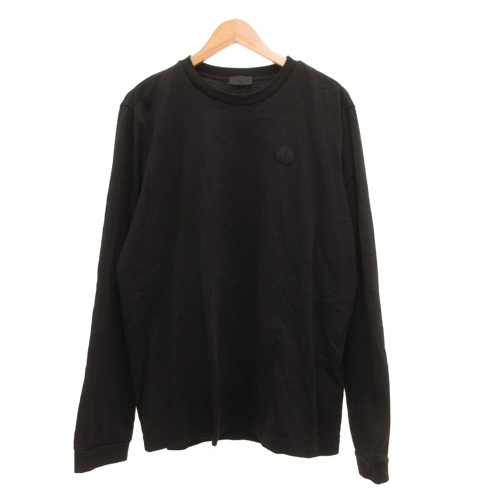 モンクレール MONCLER Tシャツ ロンT バックプリント 長袖 ロゴ XL 黒