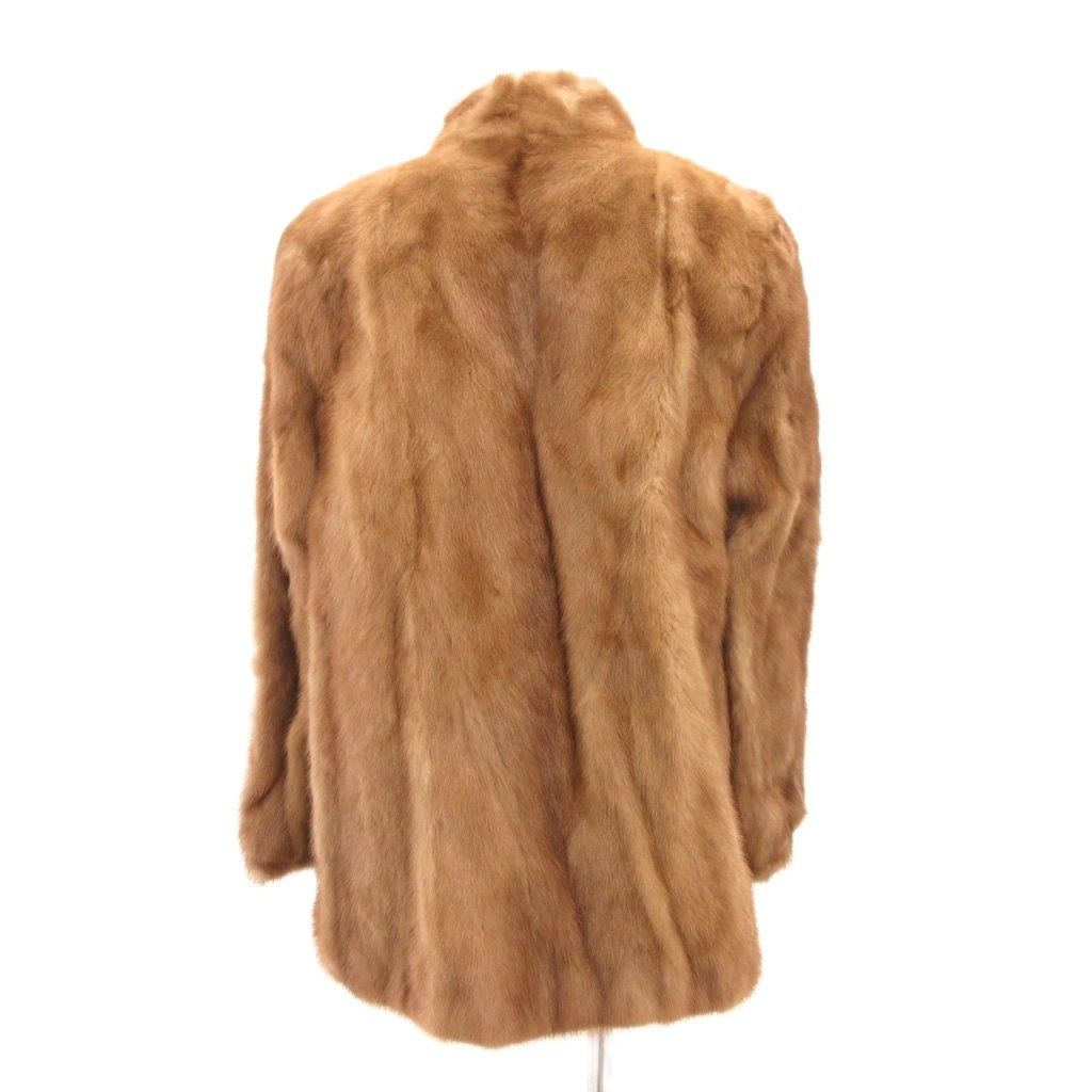 サガミンク✨ミンクファー 毛皮 コート 13号 ダークブラウン 銀サガ 別注 サガミンク SAGA MINK 銀サガ ミンクファーコート 毛皮 ミドル丈