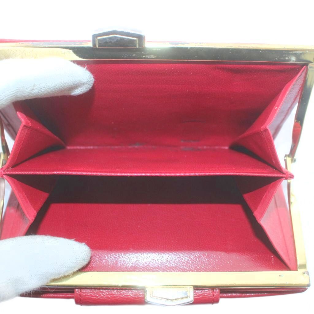 SAINT LAURENT 財布 イヴサンローラン YVES SAINT LAURENT 財布 二つ折り がま口 レザー