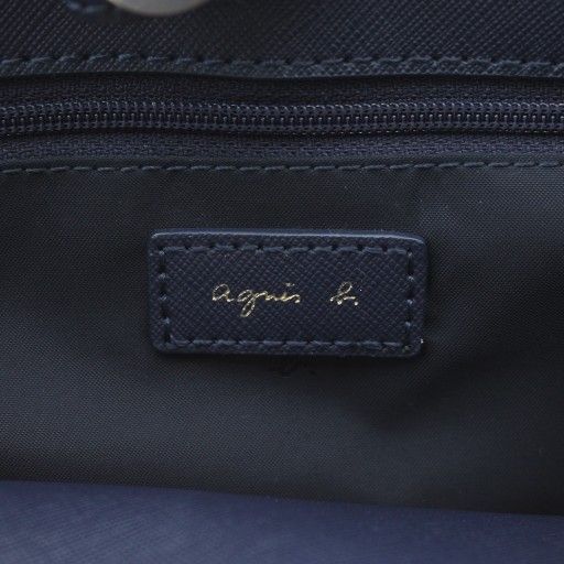 u*5様 agnes.b アニエスべー オールレザー　ビジネスバッグ　ネイビー 楽天市場】【中古】agnes b. アニエスベー トートバッグ レザー