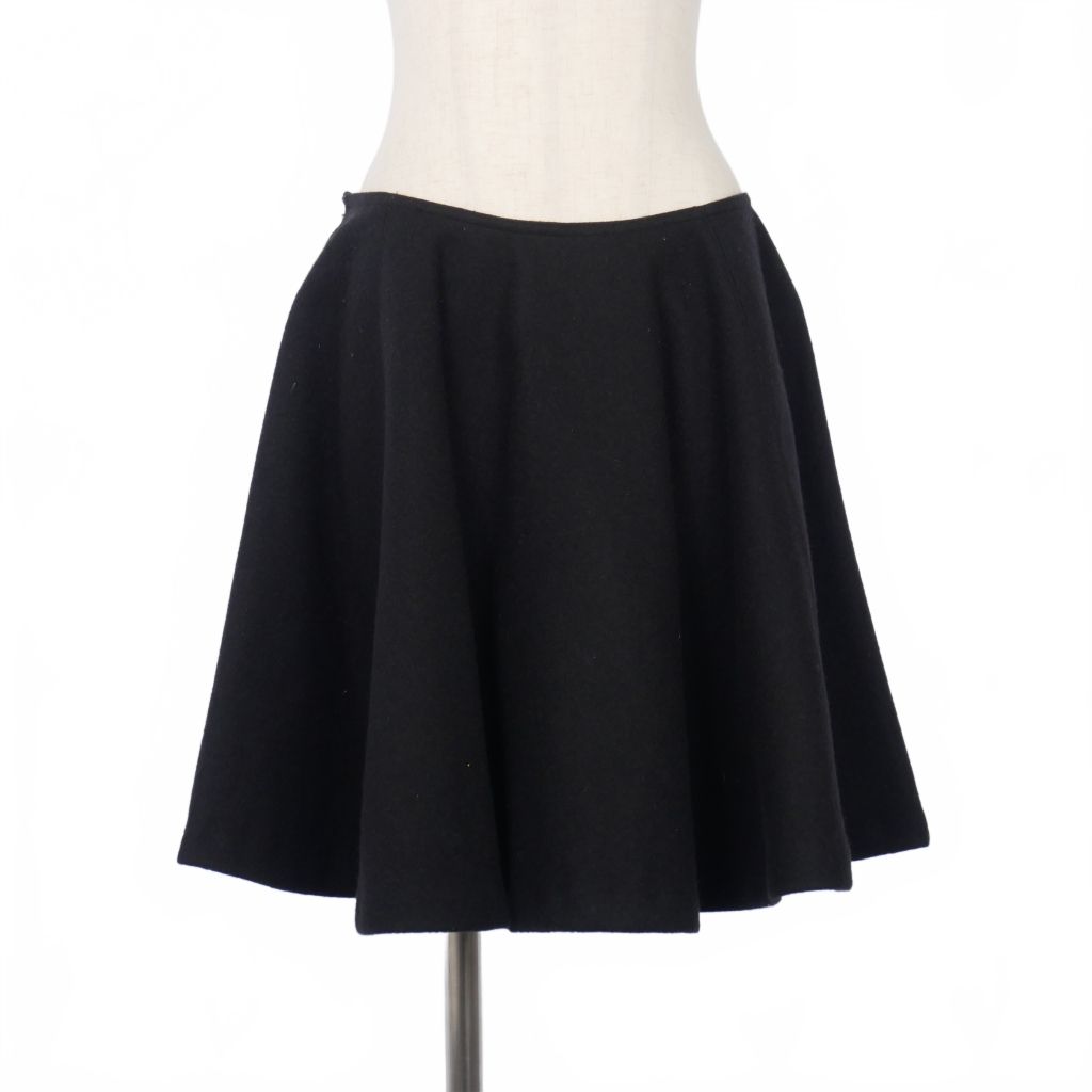 ヨーコチャン YOKO CHAN ウール アンゴラ フレアスカート 40 黒