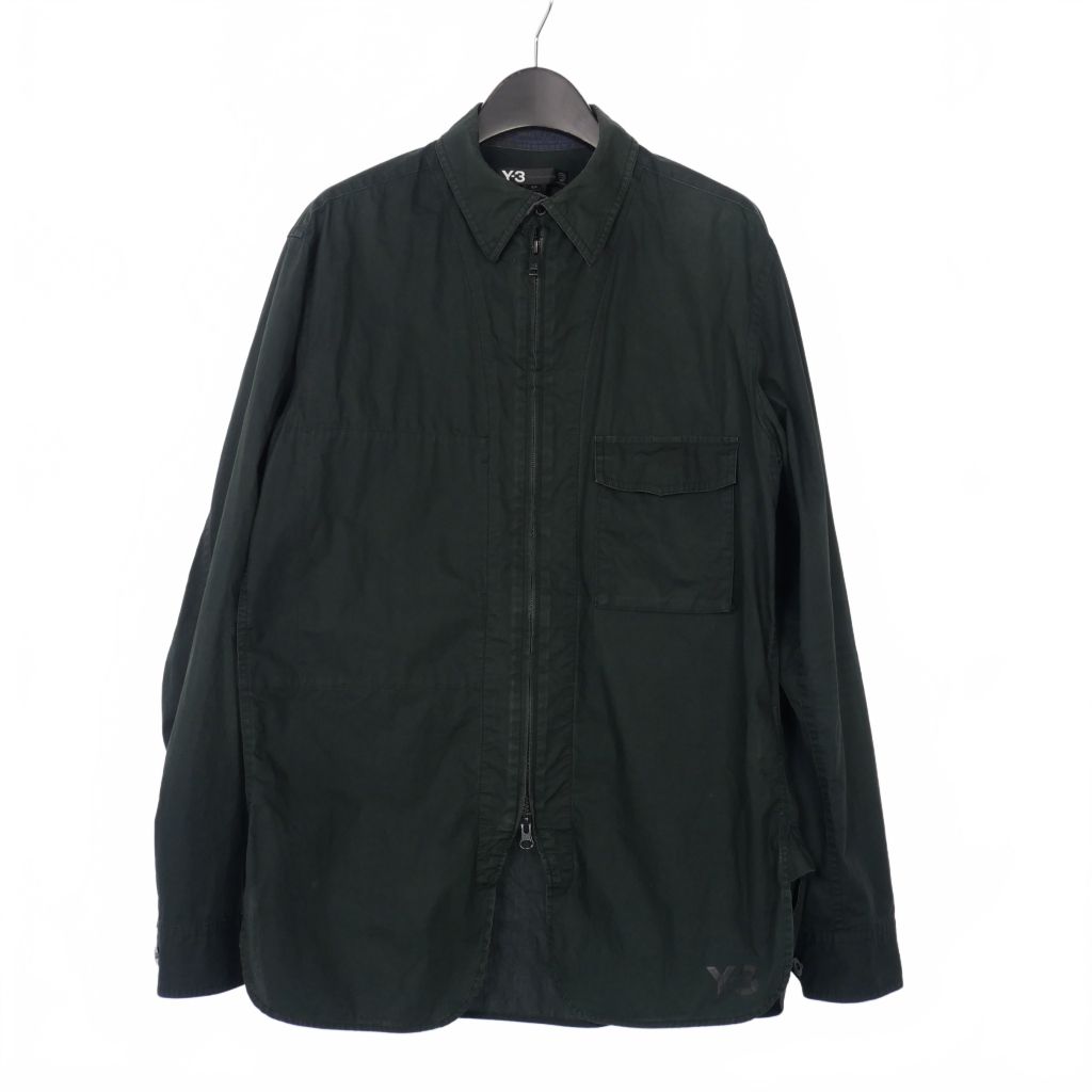 ワイスリー Y-3 ジップアップ シャツ ジャケット S 黒 ブラック 89502