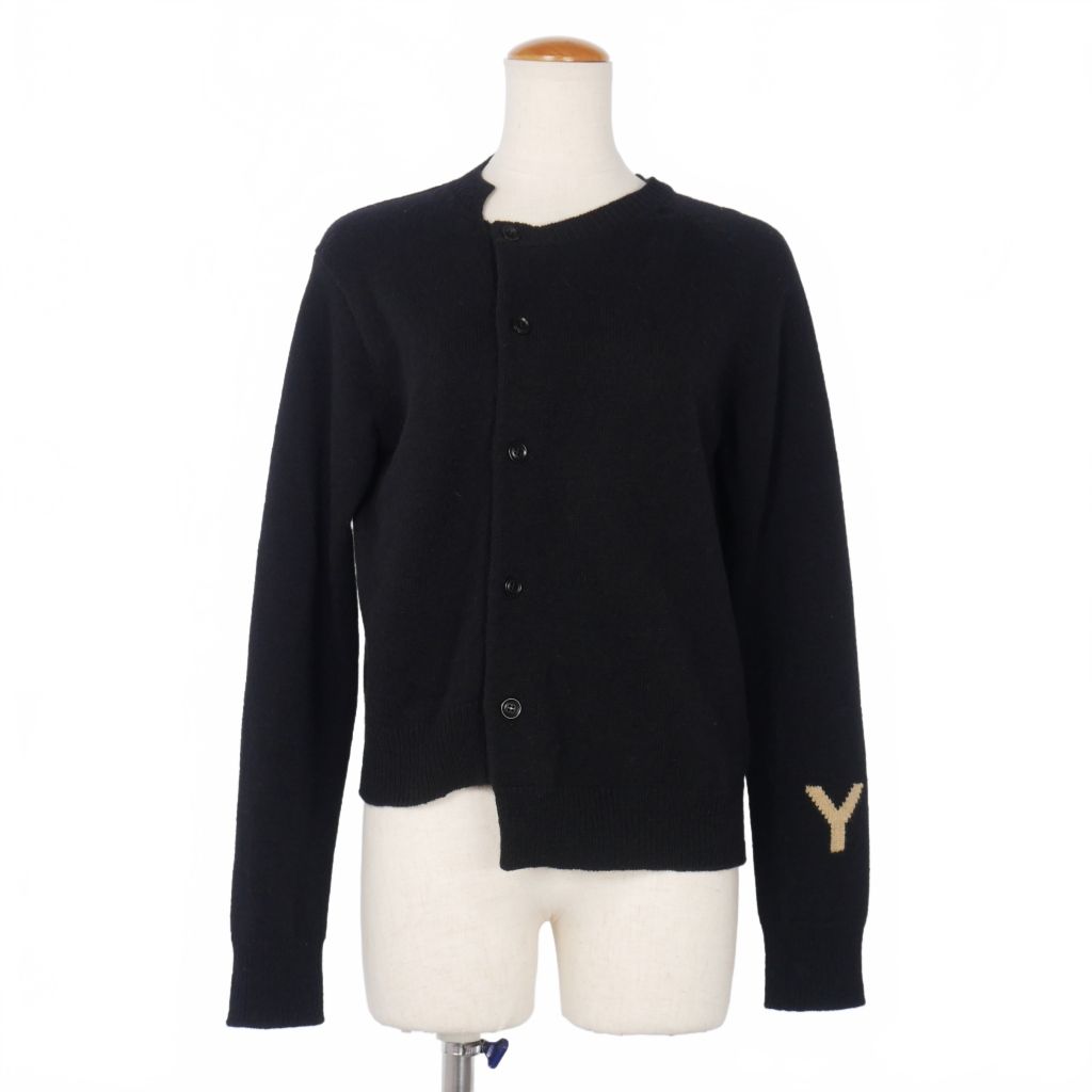 ワイズ Y's ヨウジヤマモト 24AW 袖ロゴ ニット カーディガン