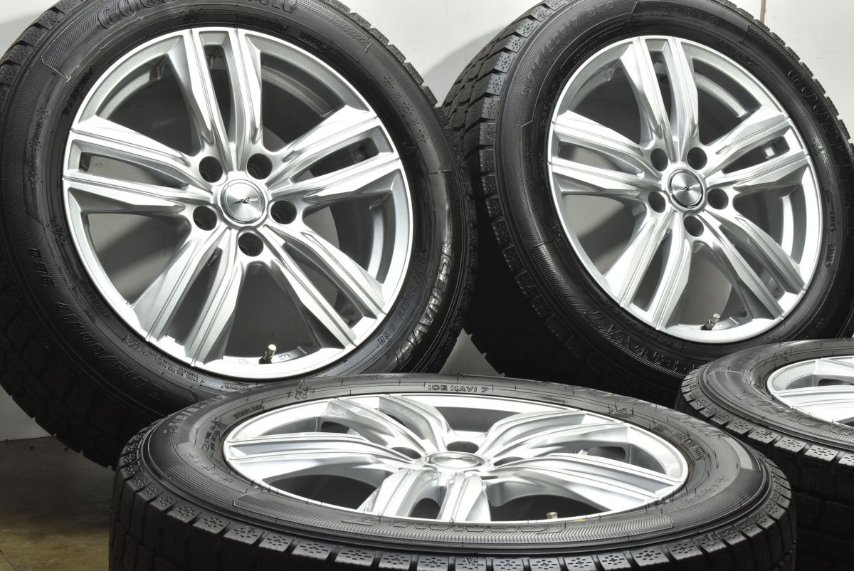 バリ溝 Weds ジョーカー 17 in 7 J 39 PCD 114.3 グッドイヤー アイスナビ7 215|60 R カローラクロス アルファード ヴェルファイア