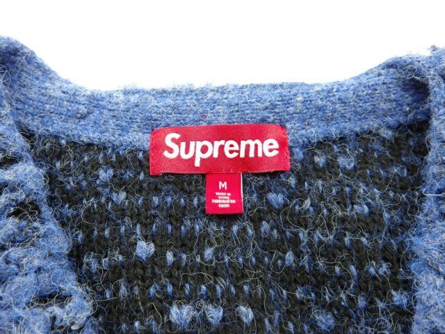 SUPREME 24aw Textured Knotted Cardigan Blue サイズM シュプリーム