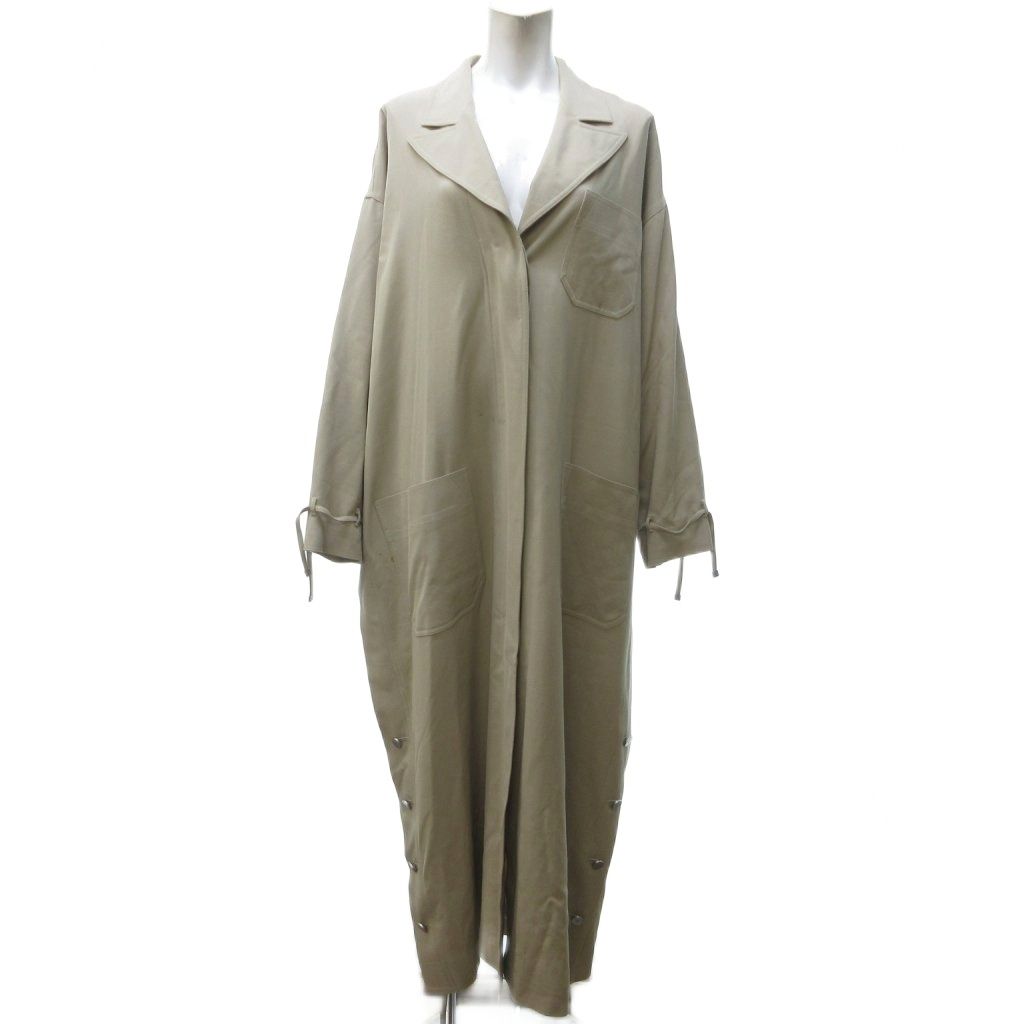 【中古】シャネル 98C 90s ウール ステンカラーコート ジャケット マキシ丈 コクーンシルエット ココマークボタン 38 シャネル CHANEL 98C 90s ウール ステンカラーコート ジャケット