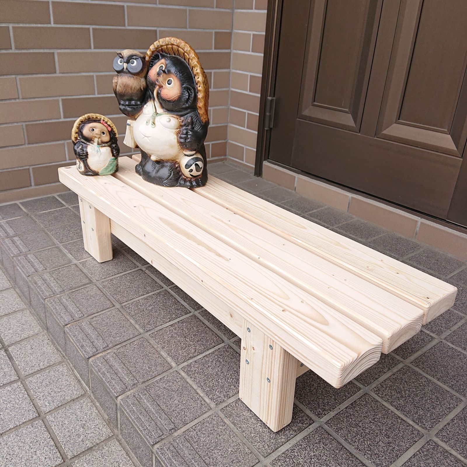 ベンチ 木製 87cm 高さ18cタイプ丈夫 多目的 踏み台 椅子 スツール