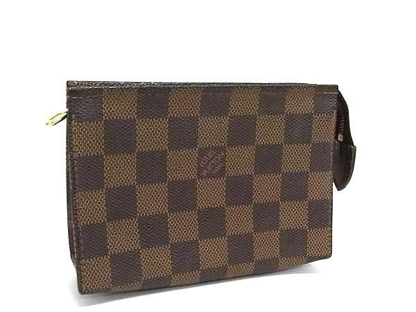 LOUIS VUITTON ルイヴィトン ポーチ ポッシュ トワレ15 N 47548 エベヌ ブラウン系 ダミエ ユニセックス