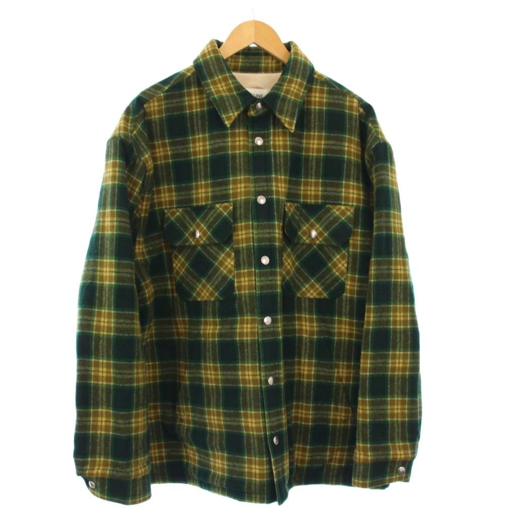 セリーヌ CELINE 22AW チェック オーバーシャツブルゾン 中綿