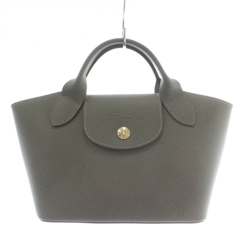 ロンシャン エピュレ Epure XS ハンドバッグ ショルダー 2 WAY レザー ロゴ グレー |XZ GY 18