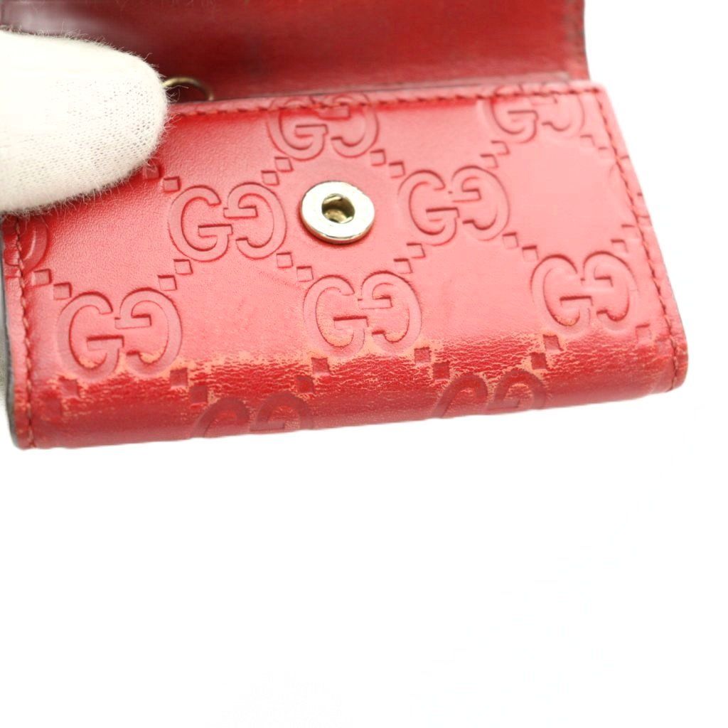 グッチ GUCCI 6蓮キーケース GG柄 レザー 赤 レッド /SS □OS - メルカリ