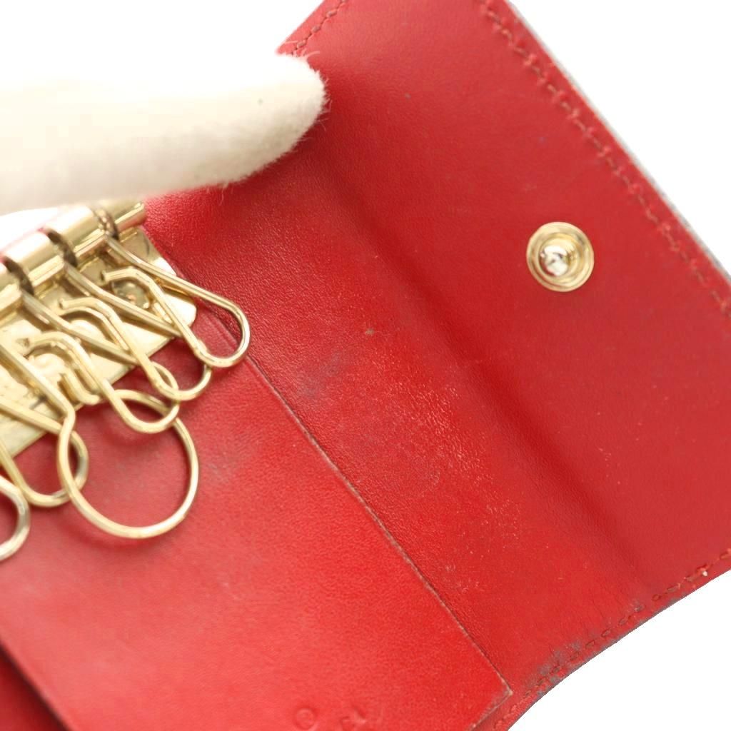 グッチ　ケース　レッド グッチ GUCCI 6蓮キーケース GG柄 レザー 赤 レッド /SS □OS - メルカリ