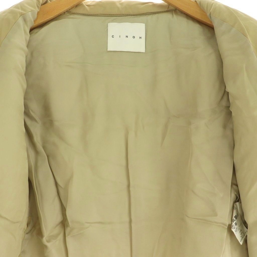 チノ CINOH ジャケット ブルゾン 中綿 フード ベージュ アイボリー /MI