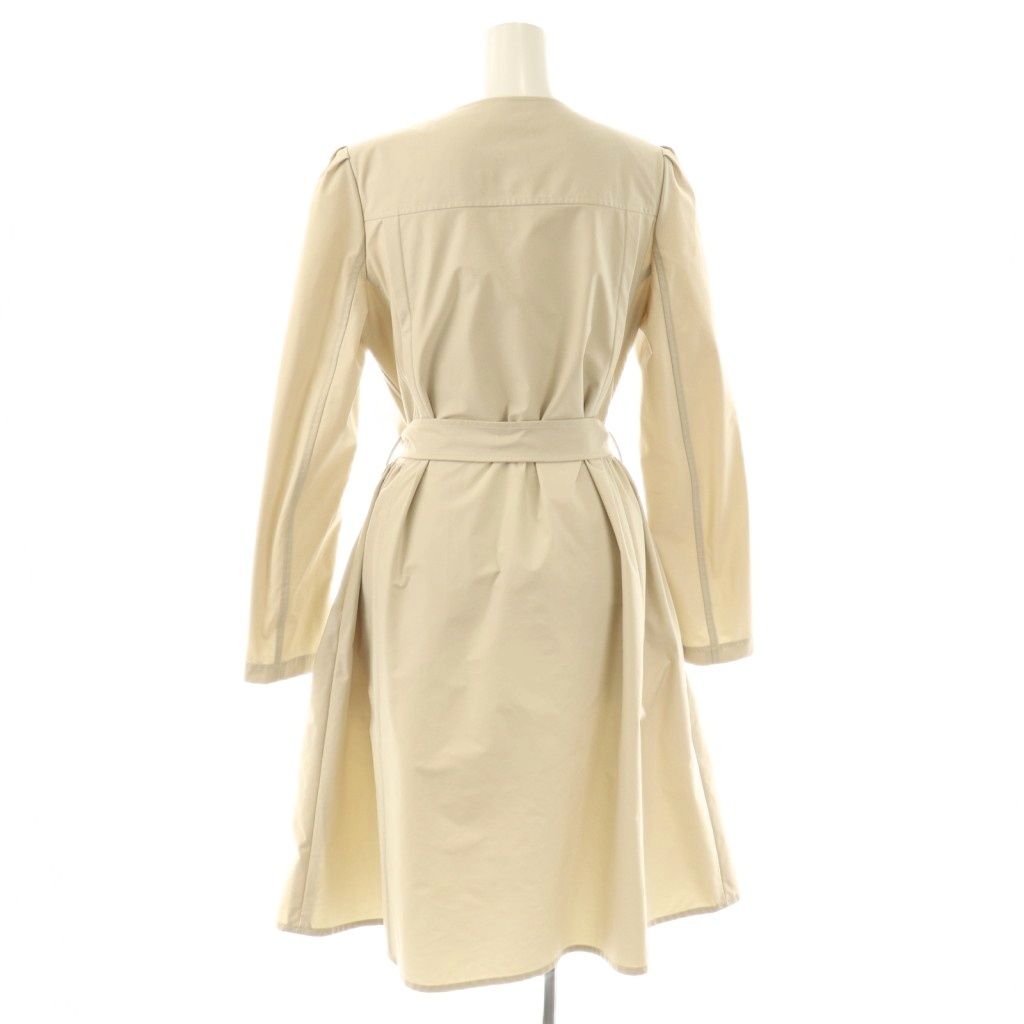 ルネ Rene フリル スプリングコート ノーカラーコート 36 ライト