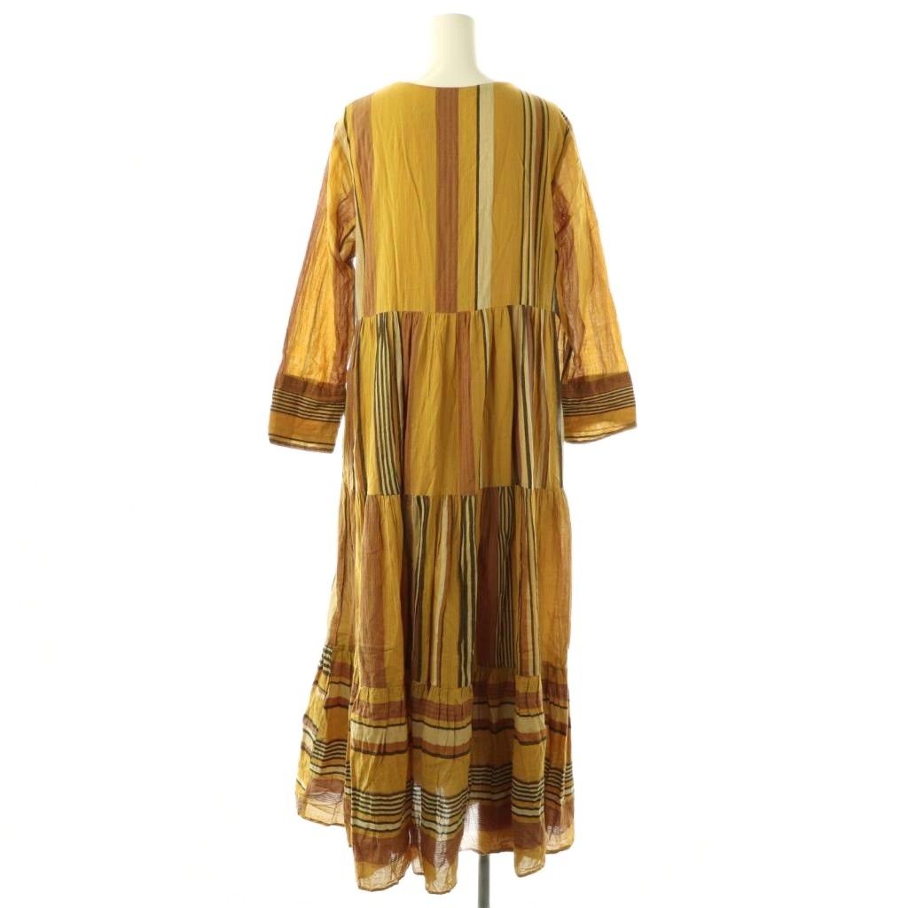 新品 ne Quittez pas マスタード ストライプ ロングワンピース NE QUITTEZ PAS!（ヌキテパ） ワンピース ne Quittez pas:「手洗い可能