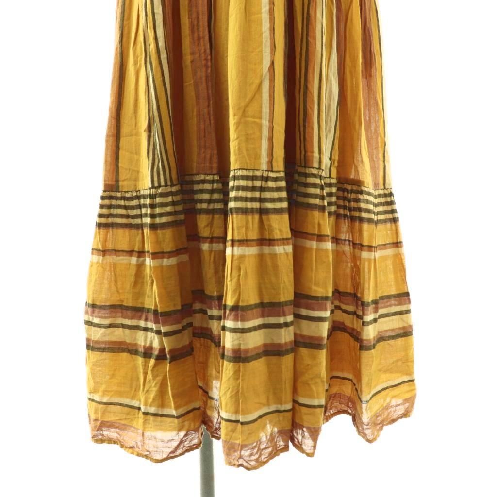 ヌキテパ NE QUITTEZ PAS! マルチストライプティアードワンピース