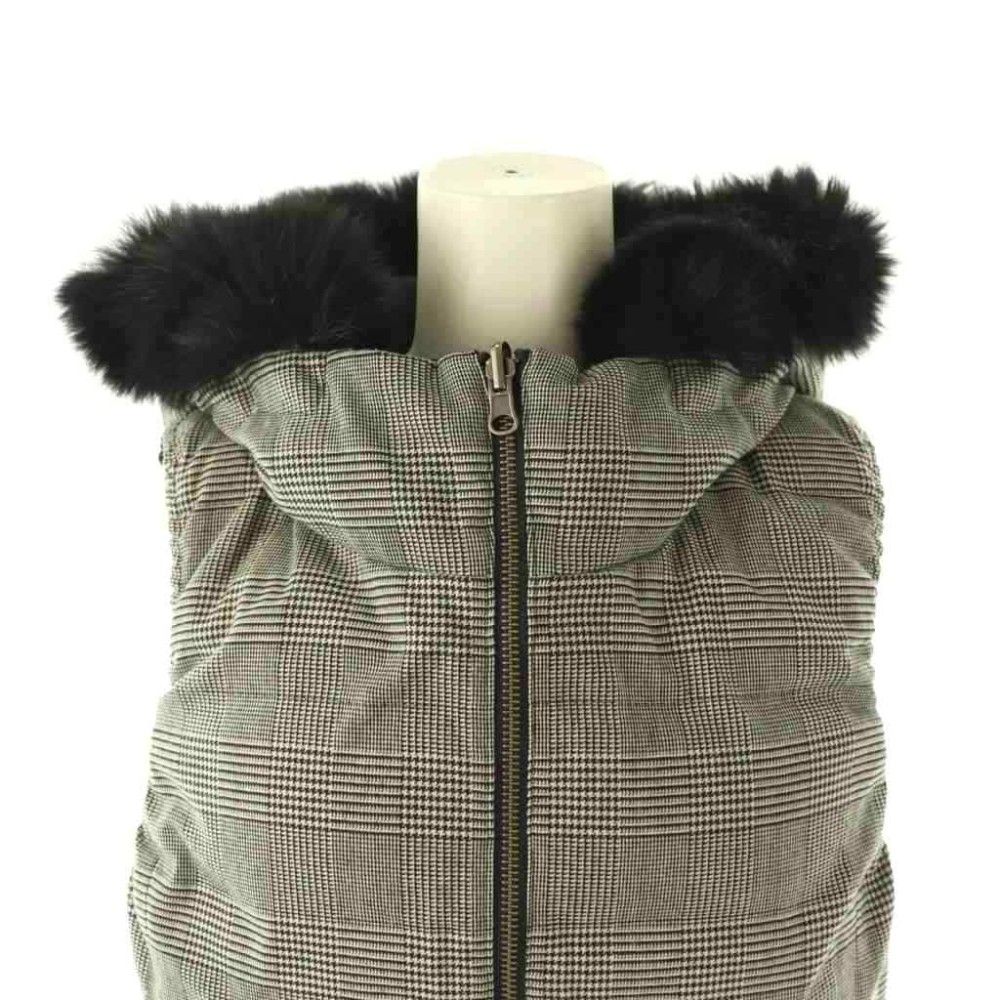 ANAYI 【2WAY リバーシブル】フォックス ファー ダウンベスト 38 アナイ ANAYI フォックスファーリバーシブルダウンベスト 38 ネイビー