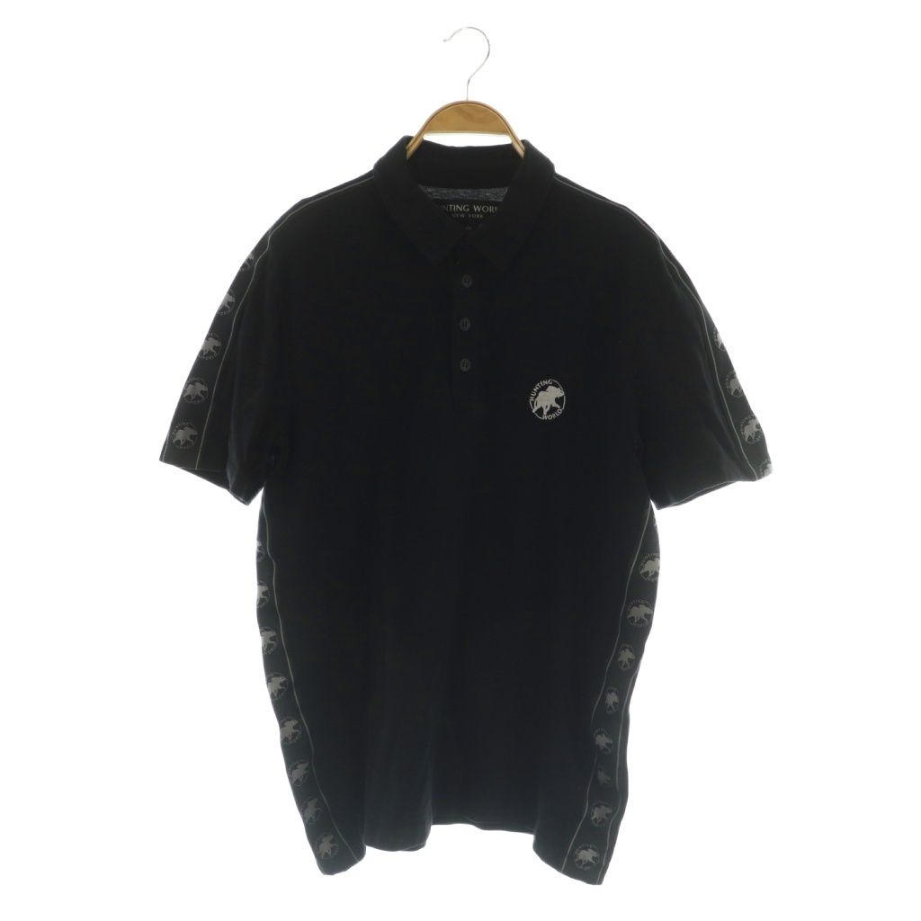 ハンティングワールド HUNTING WORLD 半袖 ポロシャツ ロゴ刺繍 XL