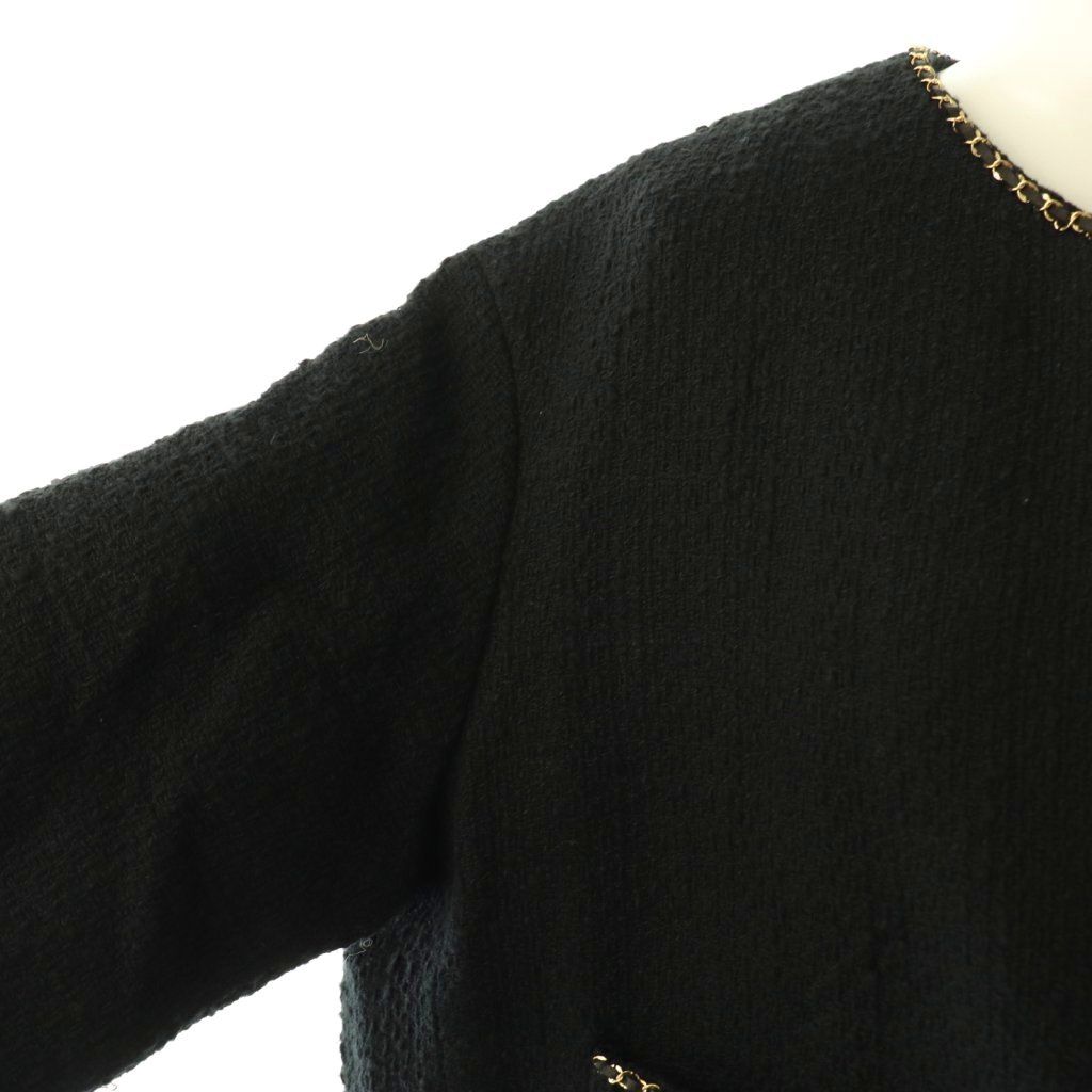 未使用　ドゥーズィエムクラス　chain ツイード ジャケット　ブラック　黒 Deuxieme Classe（ドゥーズィエムクラス）の「*chain ツイード