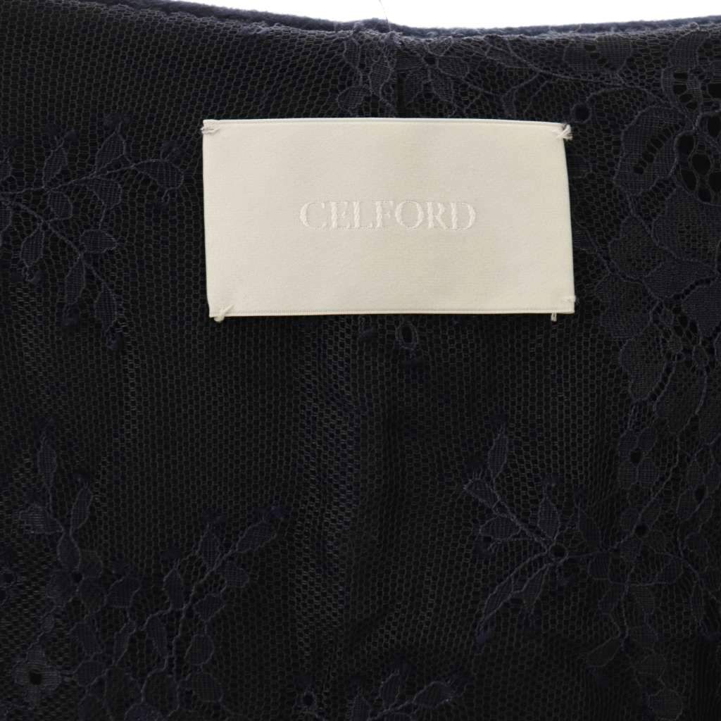 セルフォード CELFORD レースリバーコート 36 ネイビー /DO □OS