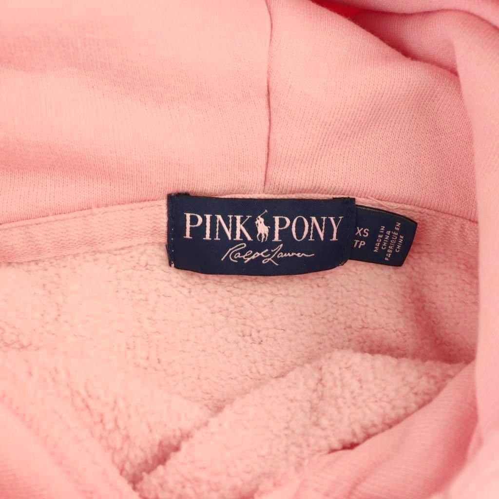 超希少 ポロラルフローレン 刺繍 パッチワーク パーカー XS コーラルピンク POLO RALPH LAUREN - ラルフローレン パーカー M ピンクの通販 by