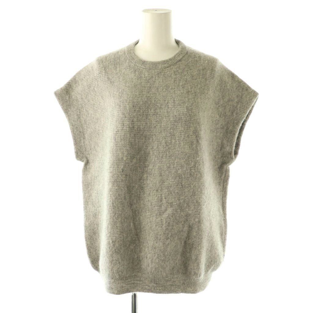 Drawer 1.5G天竺編みクルーネックノースリーブニット ドゥロワー ドゥロワー 1.5G天竺編みクルーノースリーブニット ブラック