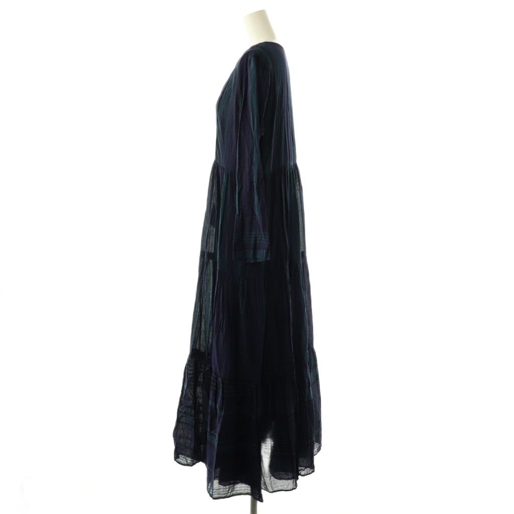 ヌキテパ NE QUITTEZ PAS! マルチストライプティアードワンピース