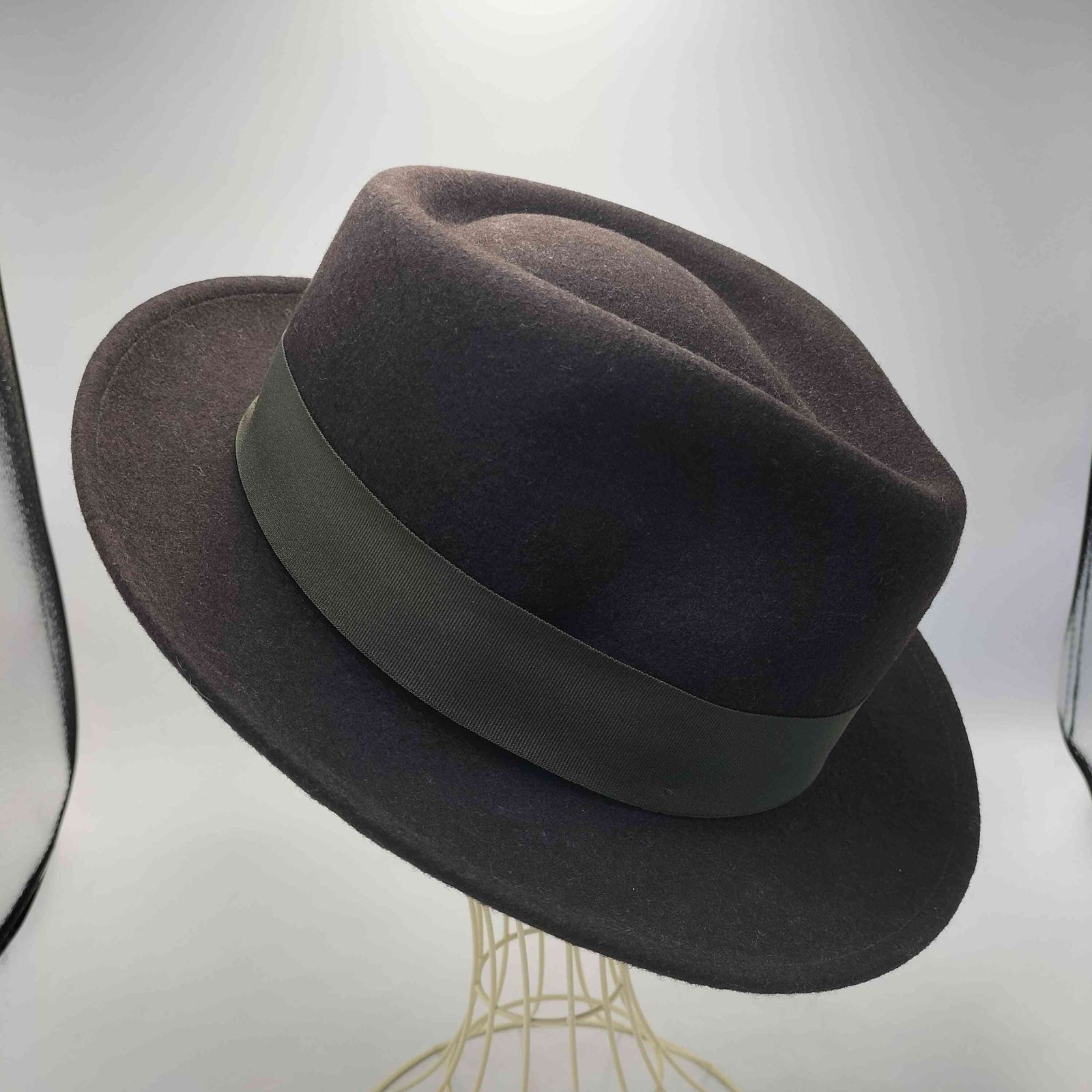 ユーズドフルギ USED古着 リボン ウール中折れハット メンズ XL/XG